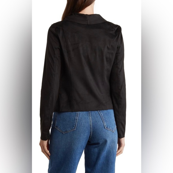 NWT BlankNYC Faux Suede Drape Front Jacket - Picture 3 of 9